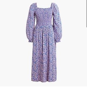 jcrew afternoon dress in gathered floral block print